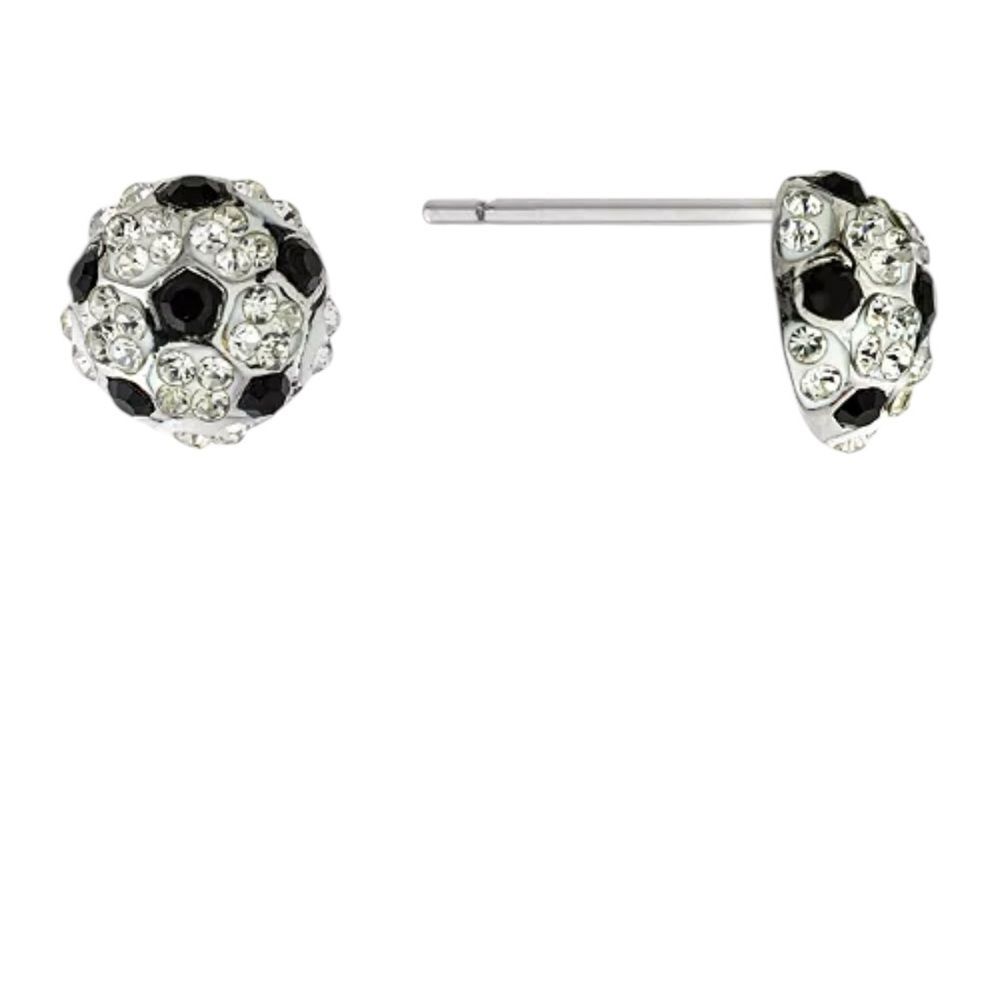 Giani Bernini Sterling Silver Black and Silver Stud Earrings